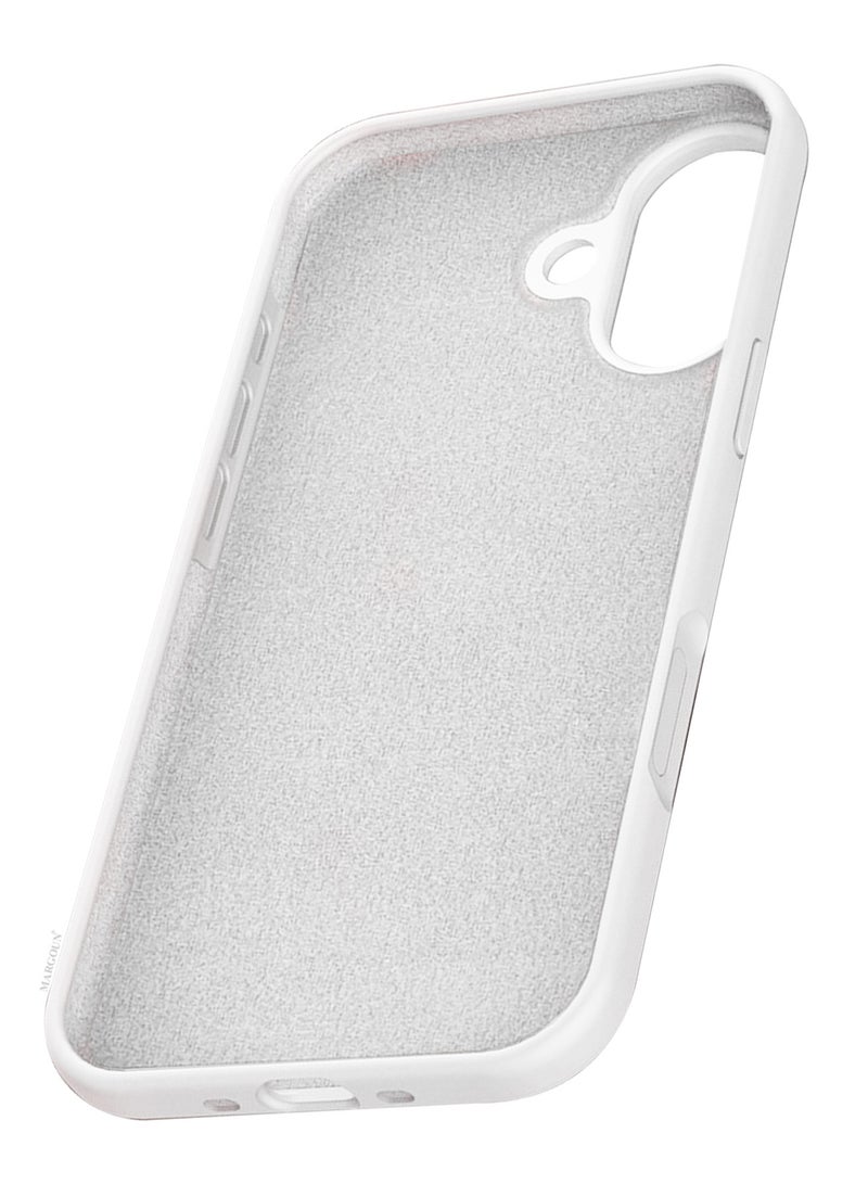 MARGOUN Liquid Silicone Protective Phone Case for iPhone 17 , Soft Anti-Scratch Microfiber Lining Ultra Slim Drop Protection Phone Cover - White-1 - Image 5