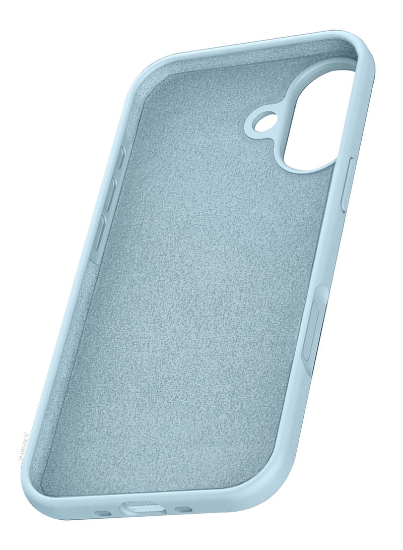MARGOUN Liquid Silicone Protective Phone Case for iPhone 17 , Soft Anti-Scratch Microfiber Lining Ultra Slim Drop Protection Phone Cover - Sky Blue-1 - Image 4