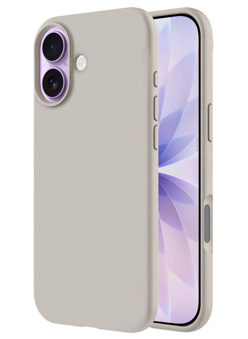 مارجون 3Packs Liquid Silicone Protective Phone Case for iPhone 17 , Soft Anti-Scratch Microfiber Lining Ultra Slim Drop Protection Phone Cover with Two Privacy Screen Protectors - Natural Titanium-5 - Image 4