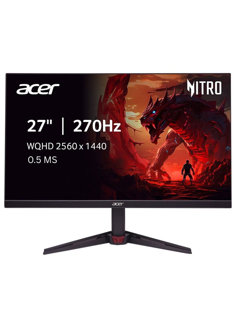 Acer 27-Inch Gaming Monitor With AMD FreeSync Premiume WQHD  - 2k - 270hz - IPS - HDR10 - 0.5ms - speakers - PS5 READY BLACK - Image 1