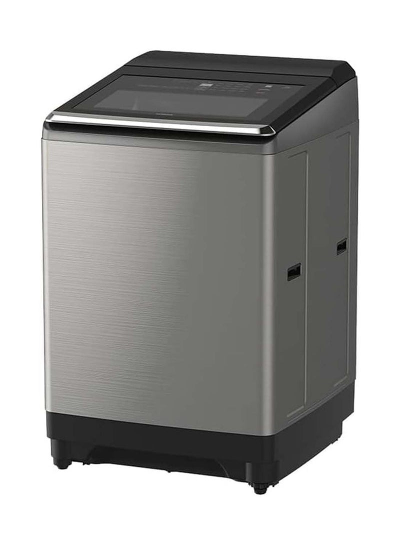 هيتاشي غسالة ملابس تحميل علوي 25 كجم بريميوم، مزدوجة النفاثات، 16 برنامج غسيل أوتوماتيكي بالكامل مع برنامج غسيل العباءة، مزودة بمحرك عاكس، تنظيف ذاتي تلقائي، تحكم سهل باللمس، إعادة تشغيل. - Image 4