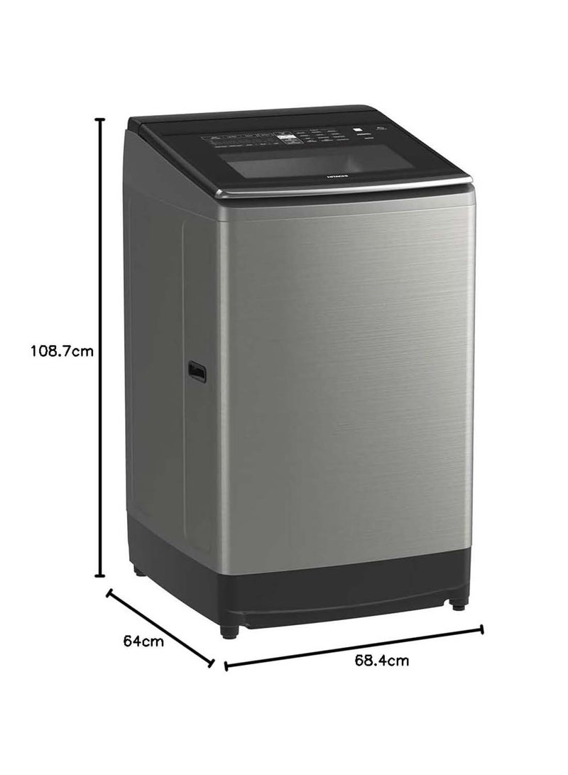 هيتاشي غسالة ملابس علوية 16 كجم بريميوم، نفاث مزدوج قوي، 14 برنامج غسالة أوتوماتيكية بالكامل مع تنظيف ذاتي تلقائي، برنامج غسيل العباءة، رعاية الحساسية 60°C، تحكم عاكس - Image 2