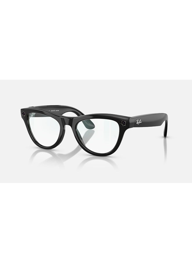 Meta 154 mAh RAY-BAN | META SKYLER Shiny Black Frame Clear Lenses Black black - Image 1