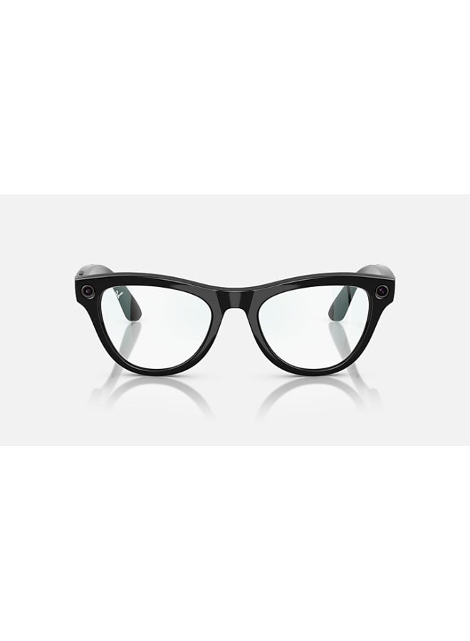 Meta 154 mAh RAY-BAN | META SKYLER Shiny Black Frame Clear Lenses Black black - Image 2