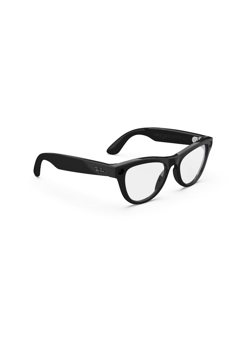 Meta RAY-BAN Skyler (Gen 1) Shiny Black Frame Clear Lens Standard High Bridge black - Image 3