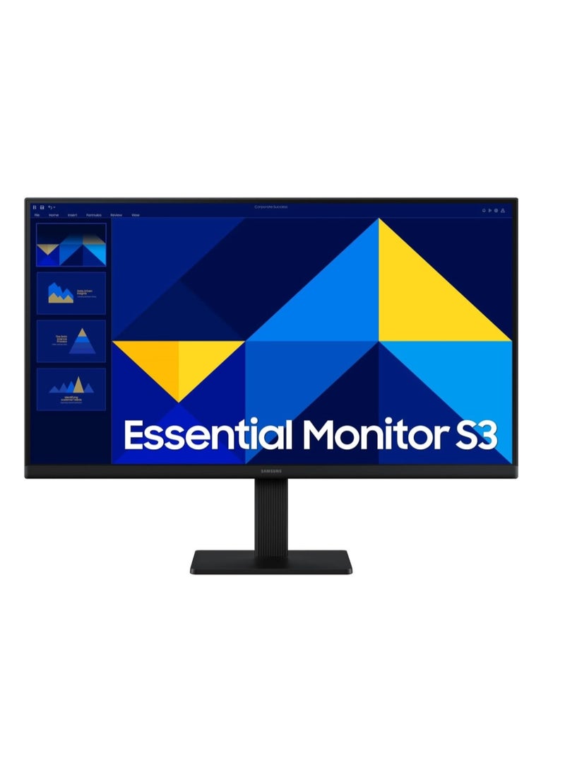 Samsung 24-Inch Essential Monitor S3 S30GD Full HD Monitor, 100Hz Refresh Rate, Response Time 5 (GTG), IPS Panel, Game Mode, Eye Saver Mode - LS24D300GAMXUE - Black - Image 2