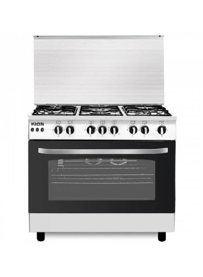 كيون فرن غاز - 90*60 سم - إشعال ذاتي - ستانلس ستيل