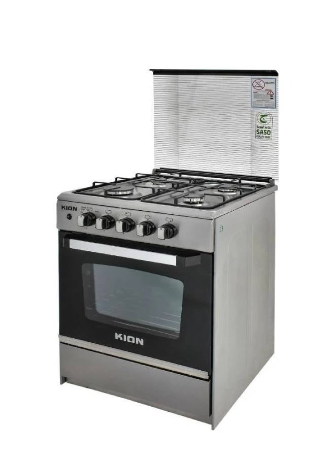 كيون فرن غاز - 4 شعلات - 55*55 سم - صنع مصري - ستانلس ستيل - أمان كامل