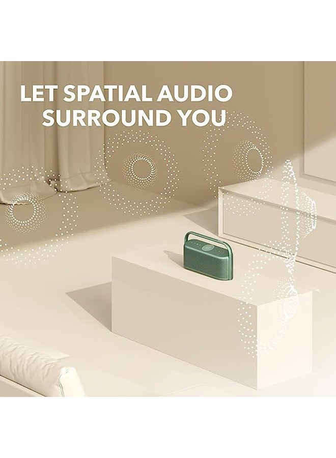 ساوند كور سماعة بلوتوث محمولة Soundcore Motion X600 مع صوت مكاني عالي الدقة لاسلكي، 50 واط، مقاومة للماء IPX7، 12 ساعة من وقت التشغيل، EQ احترافي، مقبض مدمج، مدخل AUX (أسود) - Image 3