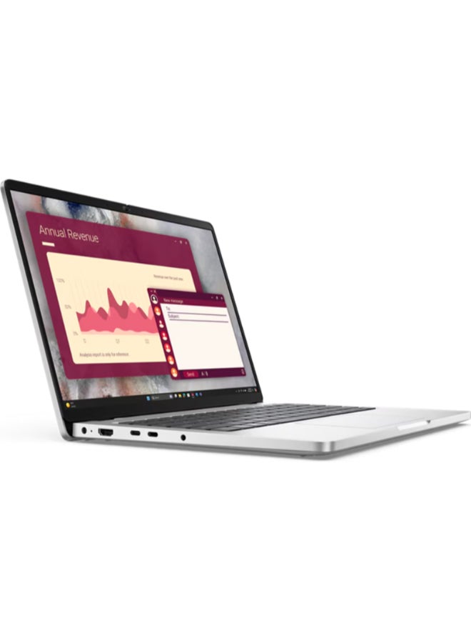 DELL Pro 14 Laptop With 14 Inch Full HD (1920X1080) Display, Intel Core Ultra 5 235U vPro Processor/16GB RAM DDR5/512GB SSD/Ubuntu 24.04 LTS/Intel Integrated Graphics/ English/Arabic Platinum Silver - Image 2