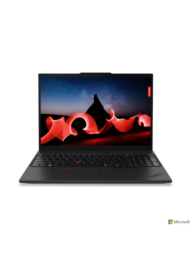 لينوفو ThinkPad T16 Laptop With 16 Inch WUXGA (1920X1200) Display, Core Ultra 7-155U Processor/16GB RAM DDR5/1TB SSD/Intel lris Xe Graphics/Windows 11 Pro/ English/Arabic Black - Image 1