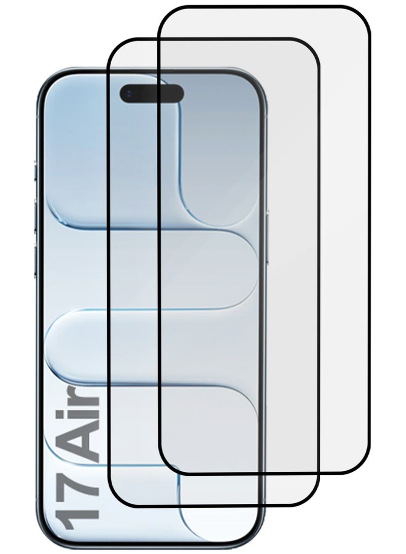 MARGOUN 2 Packs Screen Protector for iPhone 17 Air - 3D Full Coverage 9H Tempered Glass Bubble-Free Installation High Protection Scratch Resistant Side Black-2 - Image 4