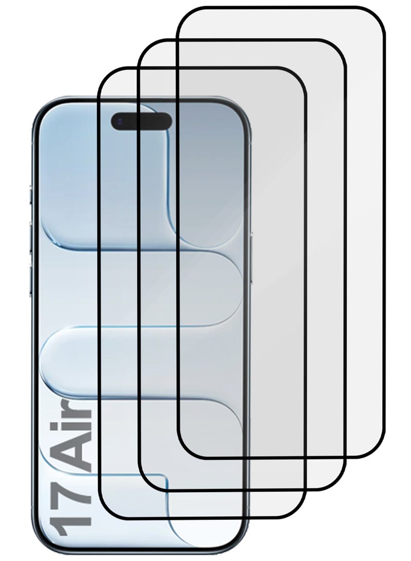 MARGOUN 3 Packs Screen Protector for iPhone 17 Air - 3D Full Coverage 9H Tempered Glass Bubble-Free Installation High Protection Scratch Resistant Side Black-3 - Image 4