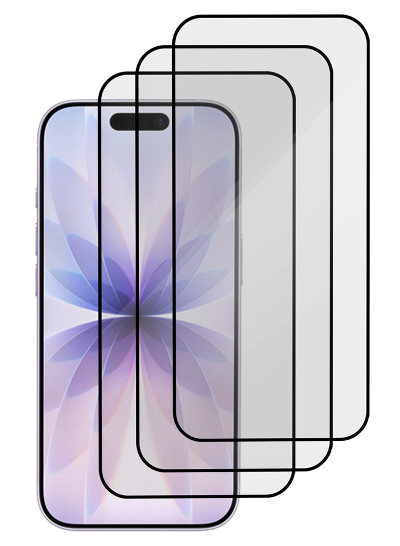 MARGOUN 3 Packs Screen Protector for iPhone 17 - 3D Full Coverage 9H Tempered Glass Bubble-Free Installation High Protection Scratch Resistant Side Black-3 - Image 3
