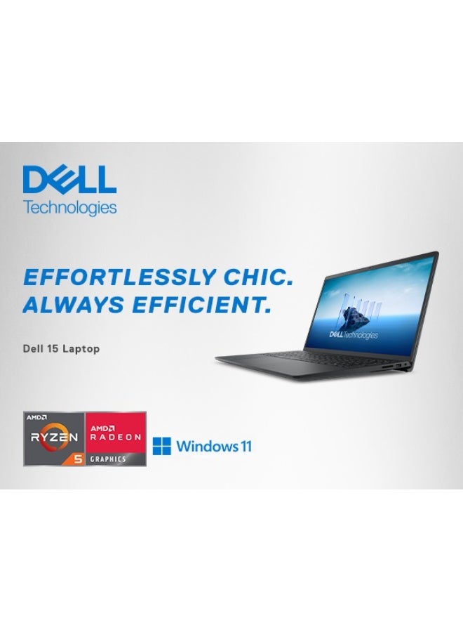 ديل (Upgraded Version) 15 Laptop DC15255 Laptop With 15.6-Inch Display, AMD Ryzen 5 7520U Processor/8GB RAM/512GB SSD/AMD Radeon 610M Graphics/Windows 11 International English Carbon Black International English Carbon Black - Image 4