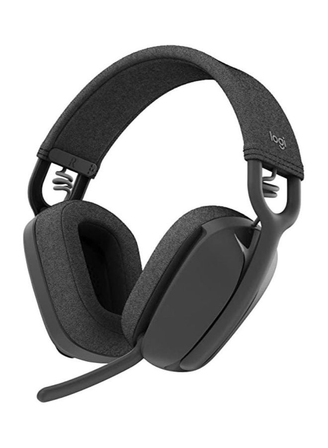 Logitech Zone Vibe 100 Wireless Headset, 40mm Audio Drivers, Bluetooth Connectivity, Up to 30m Range, Flip-to-Mute NC Mic, 20H Battery Life, Memory Foam & Fabric Cushioning, USB-C, 981-001213 Black - Image 1