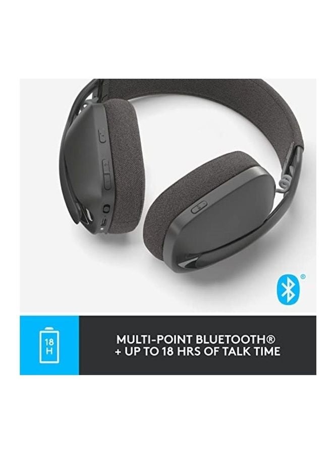Logitech Zone Vibe 100 Wireless Headset, 40mm Audio Drivers, Bluetooth Connectivity, Up to 30m Range, Flip-to-Mute NC Mic, 20H Battery Life, Memory Foam & Fabric Cushioning, USB-C, 981-001213 Black - Image 5