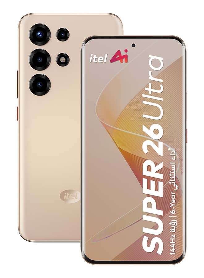 ITEL S26 Ultra Dual SIM Blush Pink Gold 8+16 GB RAM 256GB 4G - Middle East Version With Airbuds 5i NFC Mobile Cover - Image 2