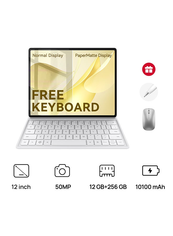 HUAWEI MatePad 12X PaperMatte Edition White 12GB 256GB WiFi - Middle East Version with Free Keyboard +  M-Pencil Pro + Mouse - Image 1