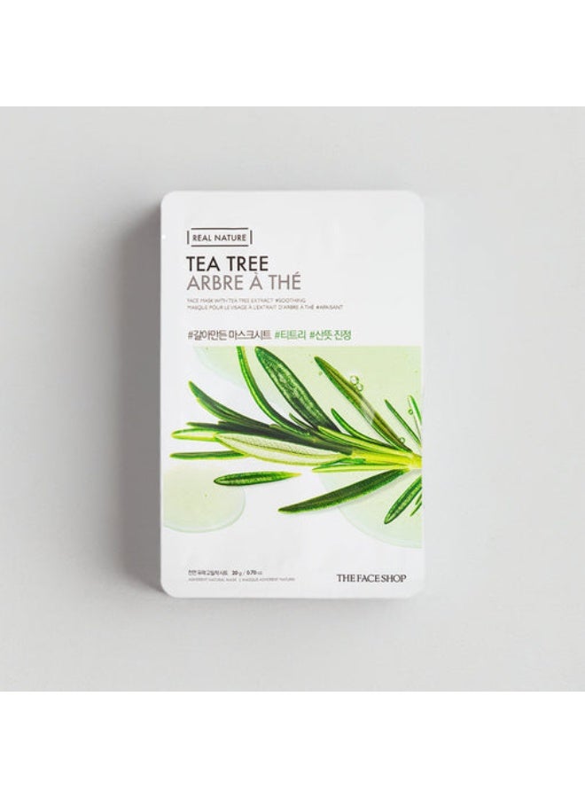 ذا فيس شوب قناع الوجه من الطبيعة الحقيقية || مستخلص شجرة الشاي || لتهدئة البشرة