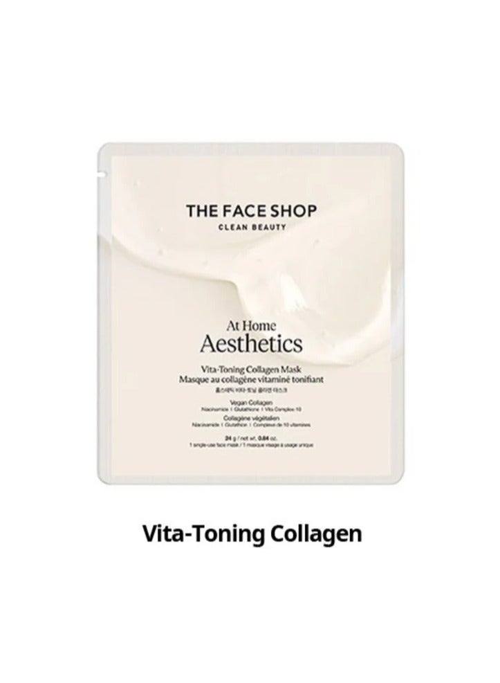 THE FACE SHOP At Home Aesthetics Face Mask || With Plant Collagen to Hydrate and Tighten Skin white - Image 1