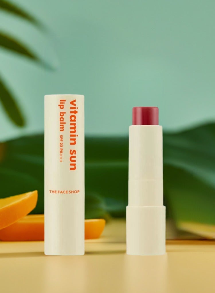 THE FACE SHOP Lip Balm 01 Vitamin Sun To moisturize The lips red - Image 2