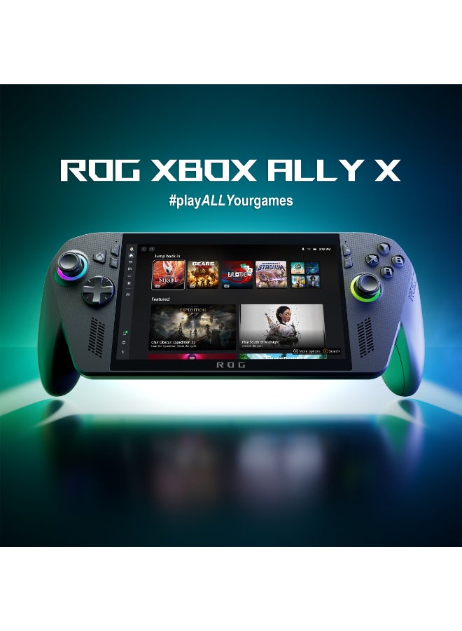 ROG Ally X XBOX Gaming Console With 7 Inch Full HD(1920X1080) Display 120Hz, AMD Ryzen Z2 Extreme Processor/24GB RAM DDR5/1TB SSD/AMD Radeon Graphics/Windows 11 Home/Dolby Speaker TYPE C & Finger Print Sensor/ English/Arabic Black image 3