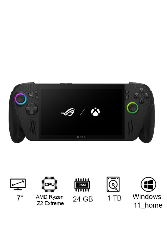ASUS ROG Ally X XBOX Gaming Console With 7 Inch Full HD(1920X1080) Display 120Hz, AMD Ryzen Z2 Extreme Processor/24GB RAM DDR5/1TB SSD/AMD Radeon Graphics/Windows 11 Home/Dolby Speaker TYPE C & Finger Print Sensor/ Black - Image 1