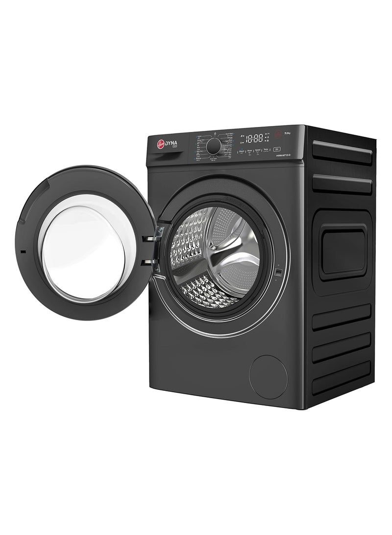 HOOVER Front Load Washing Machine – Grey | Inverter Motor, 1200RPM Spin Speed, 15 Wash Programs, Steam Wash, Drum Clean, Knob & Touch Control, 1Yr Warranty + 10Yr Motor Warranty 7 kg HWM-M712-G Grey - Image 4