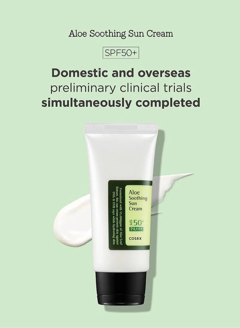 كريم الشمس المهدئ من كوسRX بالصبار SPF50+/ PA+++ | واقي شمس مرطب خفيف الوزن مع جل الصبار | حماية واسعة النطاق من الأشعة فوق البنفسجية | 50 مل - Image 2