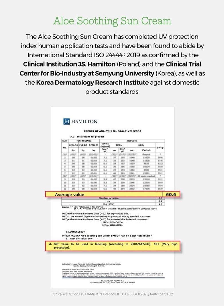 كريم الشمس المهدئ من كوسRX بالصبار SPF50+/ PA+++ | واقي شمس مرطب خفيف الوزن مع جل الصبار | حماية واسعة النطاق من الأشعة فوق البنفسجية | 50 مل - Image 3