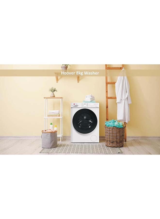Hoover 8Kg Freestanding Front Load Washing Machine, Inverter Motor, 1200 RPM, 15 Programs, Knob & Touch Control Panel, 1 Year Manufacturer & 10-Year Warranty on Inverter Motor White - HWM-M812-W 8 kg HWM-M812-W White - Image 3