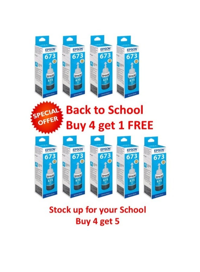 EPSON FREE UNIT - Buy 4 and get 5 Epson Eco Tank 673 Ink Bottle - CYAN Cyan