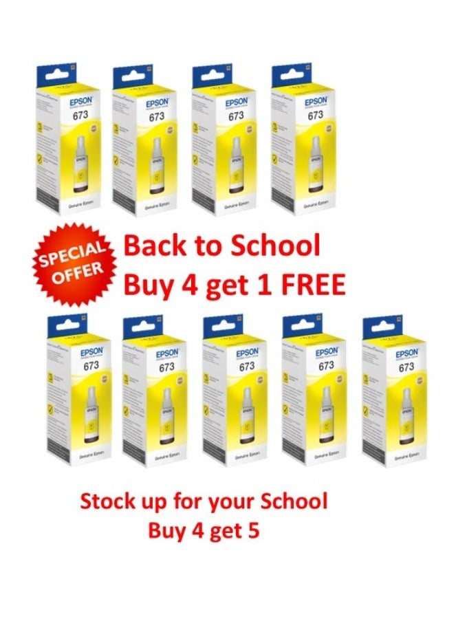 EPSON FREE UNIT - Buy 4 and get 5 Epson Eco Tank 673 Ink Bottle - YELLOW Yellow