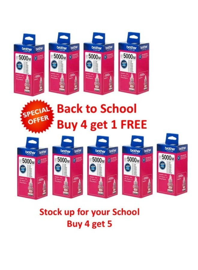 brother FREE UNIT - Buy 4 and get 5 Brother BT5000 Ink Bottle BTD50-MAGENTA Magenta