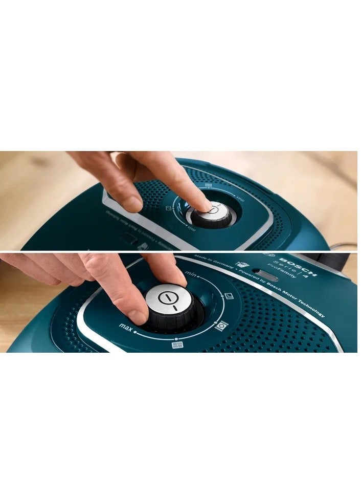 بوش Series 4 Bagged Vacuum Cleaner 2000W Powerful Motor High Suction Power Allergy Friendly BGL41WFAMP 4 L 2000 W BGL41WFAMP Deep petrol - Image 2