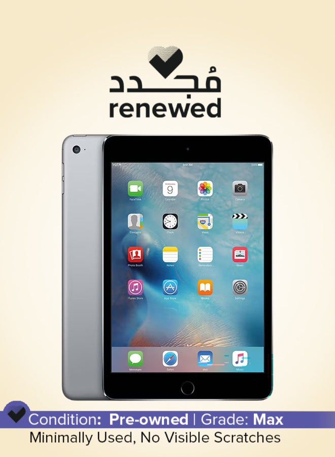 Apple Renewed - iPad Mini 4 2015 (4th Gen) 7.9-Inch 128GB  Space Grey Wi-Fi With FaceTime - International Version - Image 1