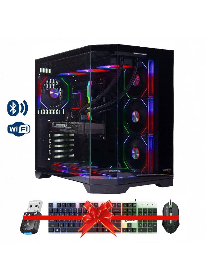 ٍسبير بي سي كمبيوتر ألعاب بمعالج Intel Core i5-14400F / ذاكرة وصول عشوائي 16 جيجابايت DDR5 / قرص صلب SSD بسعة 1 تيرابايت / بطاقة رسومات Nvidia GeForce RTX 3050 بسعة 16 جيجابايت / نظام التشغيل Windows 11 Pro / أسود - Image 1