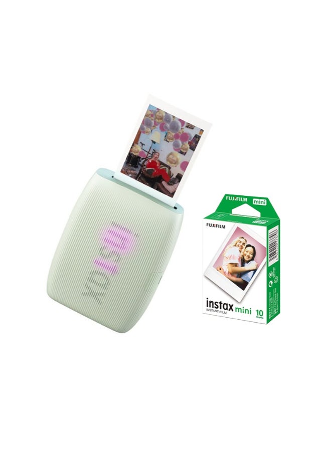 FUJIFILM Instax Mini Link 3 Smart Phone printer - Green Bundle With Mini Instant Film 10 Sheet Green - Image 1