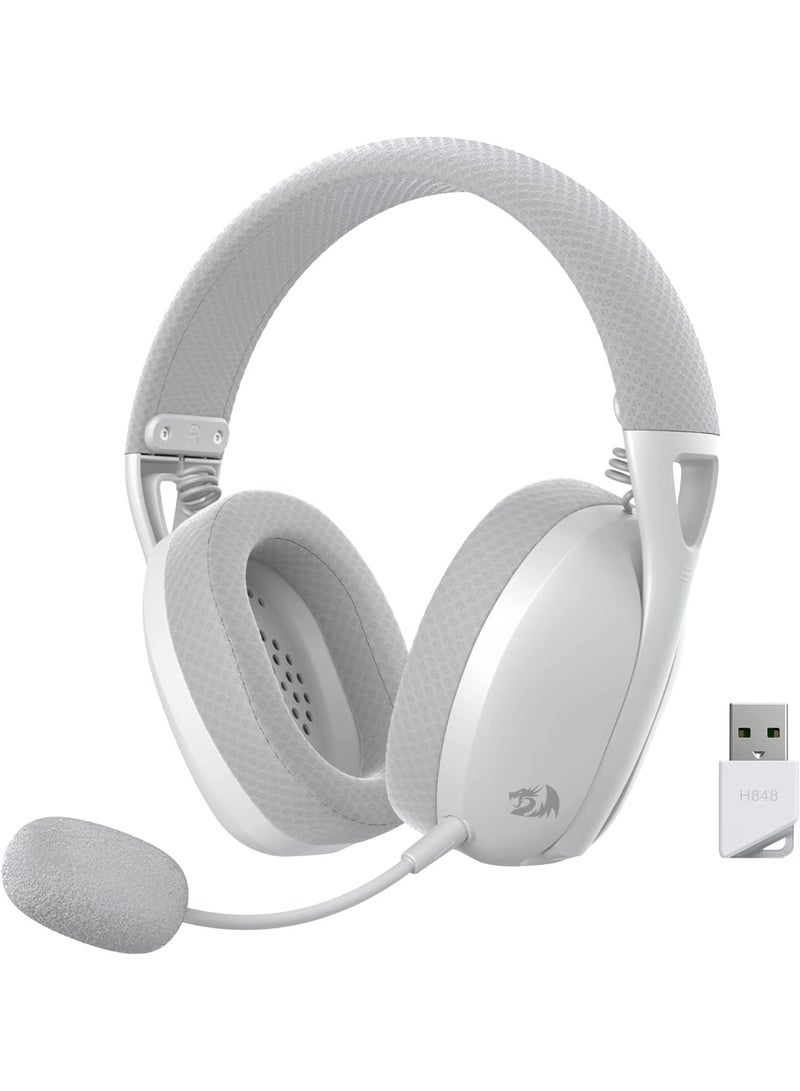 ريدراجون سماعة رأس ألعاب بلوتوث لاسلكية H848G - خفيفة الوزن - صوت محيطي 7.1 - سائق 40 مم - ميكروفون قابل للفصل - متعددة المنصات للكمبيوتر الشخصي، PS5/4/3، سويتش، الهاتف المحمول - Image 1