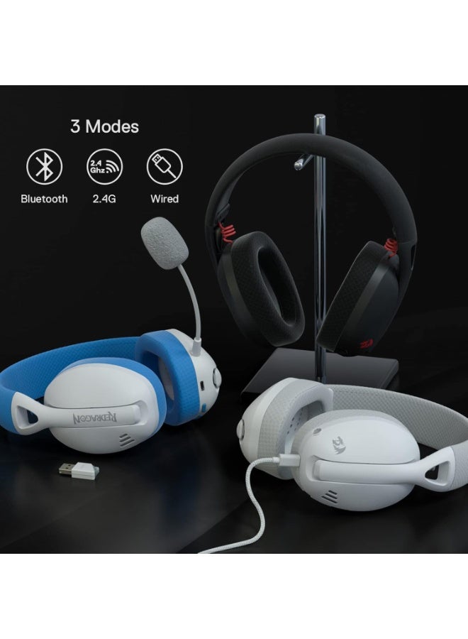 ريدراجون سماعة رأس ألعاب بلوتوث لاسلكية H848G - خفيفة الوزن - صوت محيطي 7.1 - سائق 40 مم - ميكروفون قابل للفصل - متعددة المنصات للكمبيوتر الشخصي، PS5/4/3، سويتش، الهاتف المحمول - Image 3