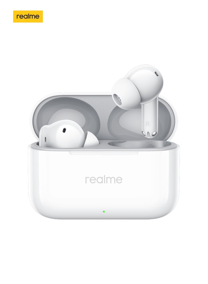 realme Buds T200 Premium ANC Earbuds. Hi-Res Audio, Dual Connect, IP55, 3D Audio, 50H Battery. Your Sound, Uninterrupted. snowy white - Image 1