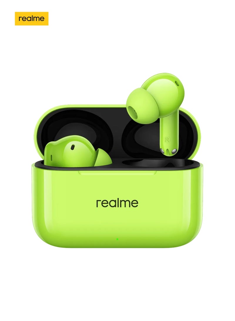 realme Buds T200 Premium ANC Earbuds. Hi-Res Audio, Dual Connect, IP55, 3D Audio, 50H Battery. Your Sound, Uninterrupted. neon green - Image 1