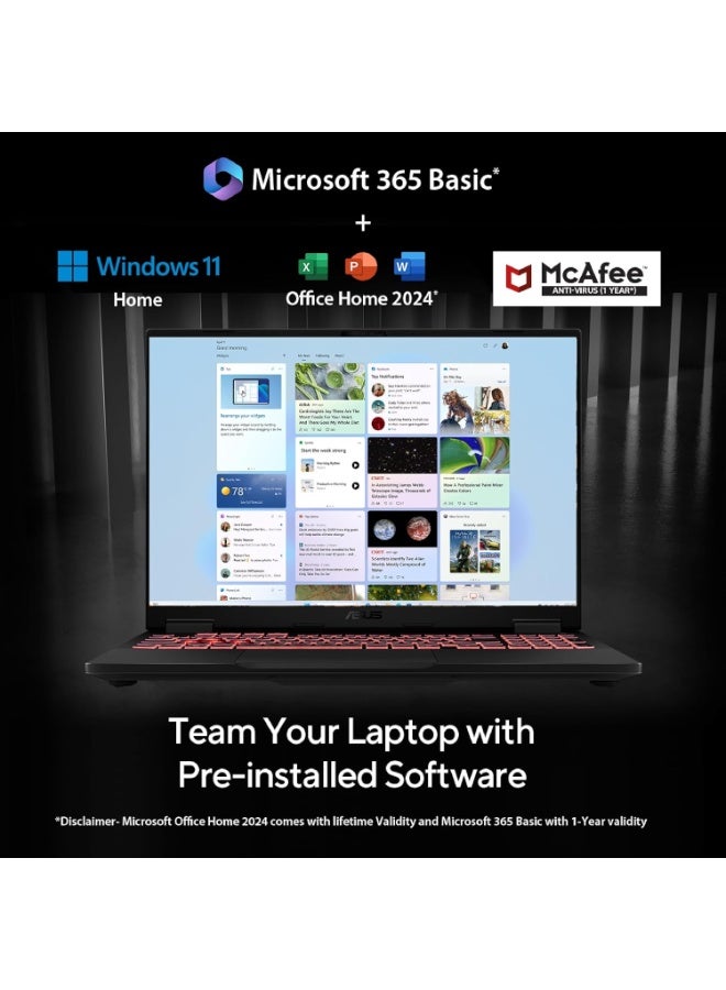 ASUS (Upgraded Version) TUF Gaming F16 FX608JMR 16" WUXGA Display 165Hz Gaming Laptop – Intel Core i7-14650HX 32GB DDR5 RAM 1TB PCIe SSD NVIDIA GeForce RTX 5060 8GB Windows 11 Home + MS Office 365 Free English Jasper English Jasper - Image 2