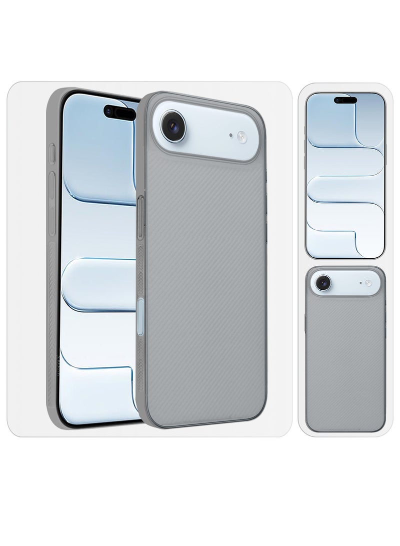 MARGOUN 3 Packs Case Cover for iPhone 17 Air - Sturdy Durable Ultra-Thin Case - Air Skin Line Design Transparent Back Cover -  Drop Protection Cover  with Two 3D Screen Protectors - Black-3 Black-3 - Image 5