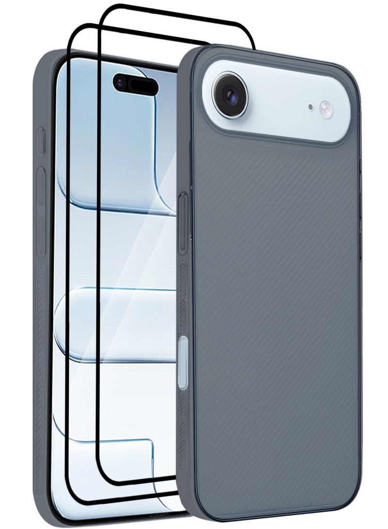 MARGOUN 3 Packs Case Cover for iPhone 17 Air - Sturdy Durable Ultra-Thin Case - Air Skin Line Design Transparent Back Cover -  Drop Protection Cover  with Two 3D Screen Protectors - Midnight Blue-3 Midnight Blue-3 - Image 1