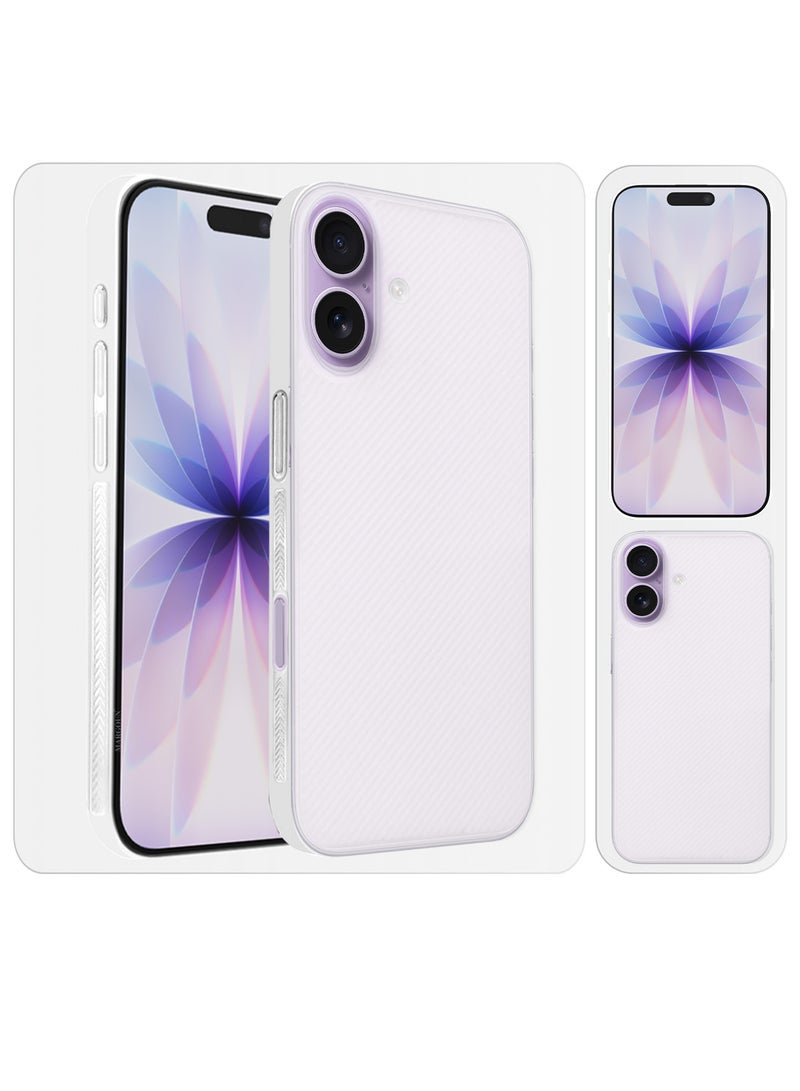 مارجون 2 Packs Case Cover for iPhone 17 - Sturdy Durable Ultra-Thin Case - Air Skin Line Design Transparent Back Cover -  Drop Protection Cover  with Privacy Screen Protector - White-4 - Image 5