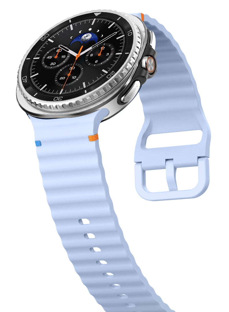 MARGOUN Silicone Ocean Band for Samsung Galaxy Watch 8 Classic 46mm and Watch 8 40mm 44mm - Sport Band Strap - Light Purple - Image 5