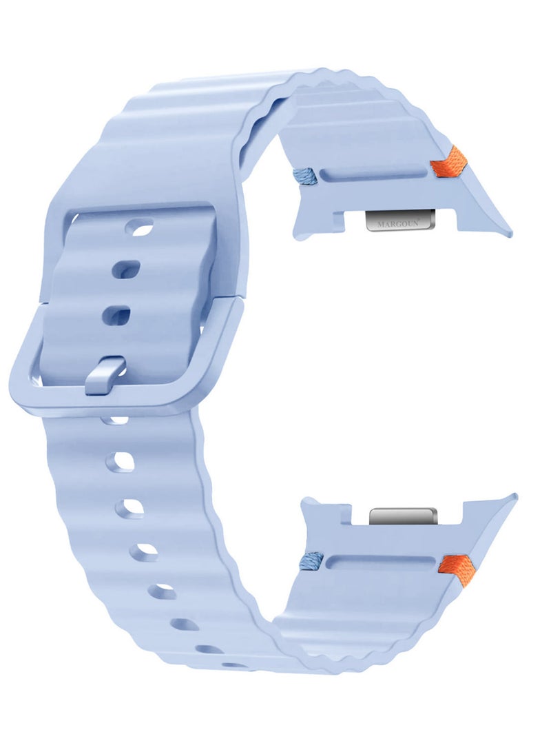 MARGOUN Silicone Ocean Band for Samsung Galaxy Watch 8 Classic 46mm and Watch 8 40mm 44mm - Sport Band Strap - Light Purple - Image 1