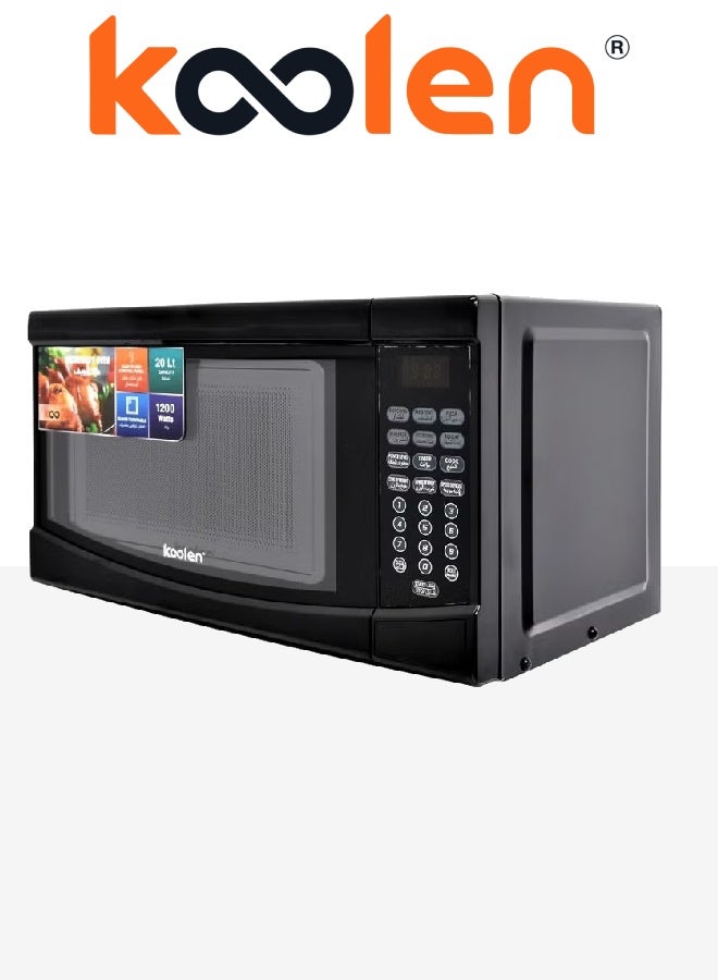KOOLEN Digital Microwave Oven with Adjustable temperature and Timer function Reheating and Defrost function Child lock Digital controls 20 L 1200 W 802100003 black - Image 2